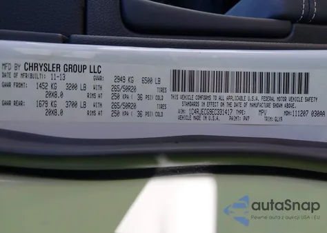 2014 Jeep Grand Cherokee Overland z USA, uszkodzony, nr VIN 1C4RJECG9EC331417